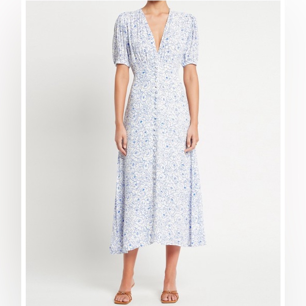 Faithfull the Brand Bellavista Midi Dress Martine Floral (Brand NWT)